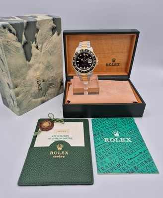 Vintage Rolex GMT-Master II 16713 Stainless Steel Gold