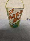 Vintage Ohio Art Tin Lithograph Sand Pail Featuring "Lil Red Riding Hood"