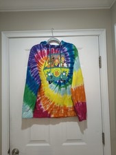 Scooby-Doo Dye Tie Front  Back Graphic Hoodie Size Medium