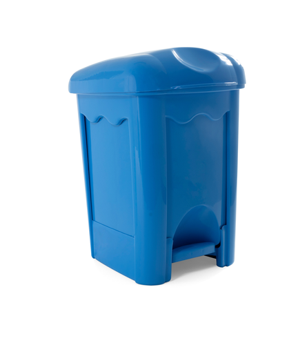 Tontarelli pattumiera small hoop - 25l in polipropilene AQ7 Azzurro/Panna dia 32 X H 59.5