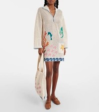 Alémais Splash Crochet Mini Dress UK 14