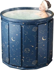 Portable Foldable Ice Bath Tub Collapsible Soaking Bath Tub for Shower 27"*25"