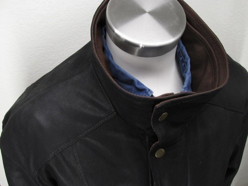 Gorgeous SCULLY 2-tone brown/black leather bomber Harrington jacket XXL Mint U39 - Picture 3 of 13
