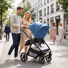 Convertible Travel Baby Stroller w/Car Seat Adapters, Reversible Seat, Handlebar