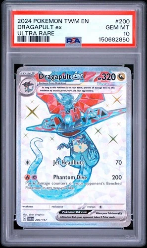 Dragapult ex 200/167 Ultra Rare PSA 10 GEM MT (Twilight Masquerade, 2024)