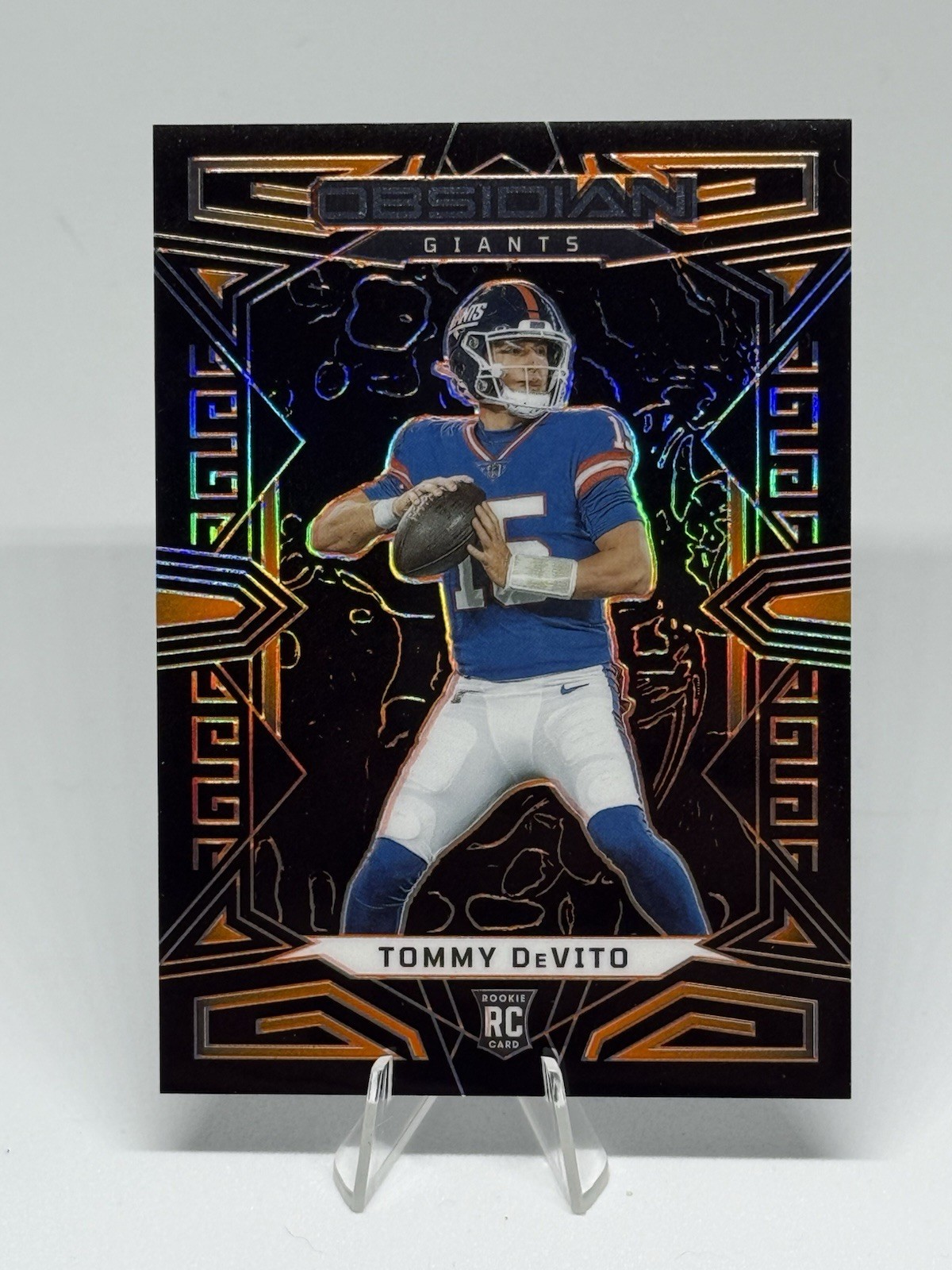 TOMMY DeVITO RC 2023 Panini Obsidian #168 Orange /49 New York Giants ROOKIE SP