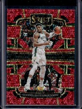 2023-24 Panini Select Giannis Antetokounmpo Red Disco Prizm Concourse #/49 Bucks