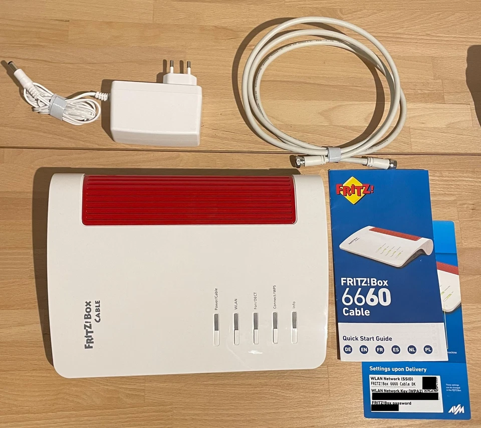 AVM FRITZ!Box 6660 Cable Gigabit Ethernet Dual-Band WLAN-Router Fritzbox