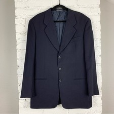 Giorgio Armani Le Collezioni Italy Navy Blazer Virgin Wool Saks Fifth Avenue 40R