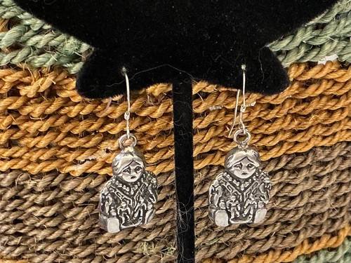 VTG Native American Sterling Silver Storytellers Earrings