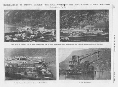 4x antike Technikdrucke 1909 - Industrieproduktion, Christiania