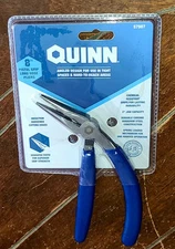 Quinn 8" Pistol Grip Long Nose Pliers w/Wire Cutter -Serrated Teeth- #57987