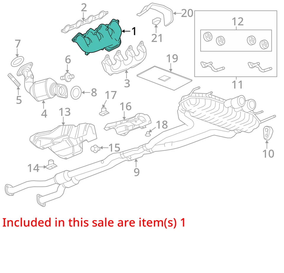 GM CADILLAC CTS 2004-2015 colector de escape 12611322 nuevo OEM Foto 3 de 4