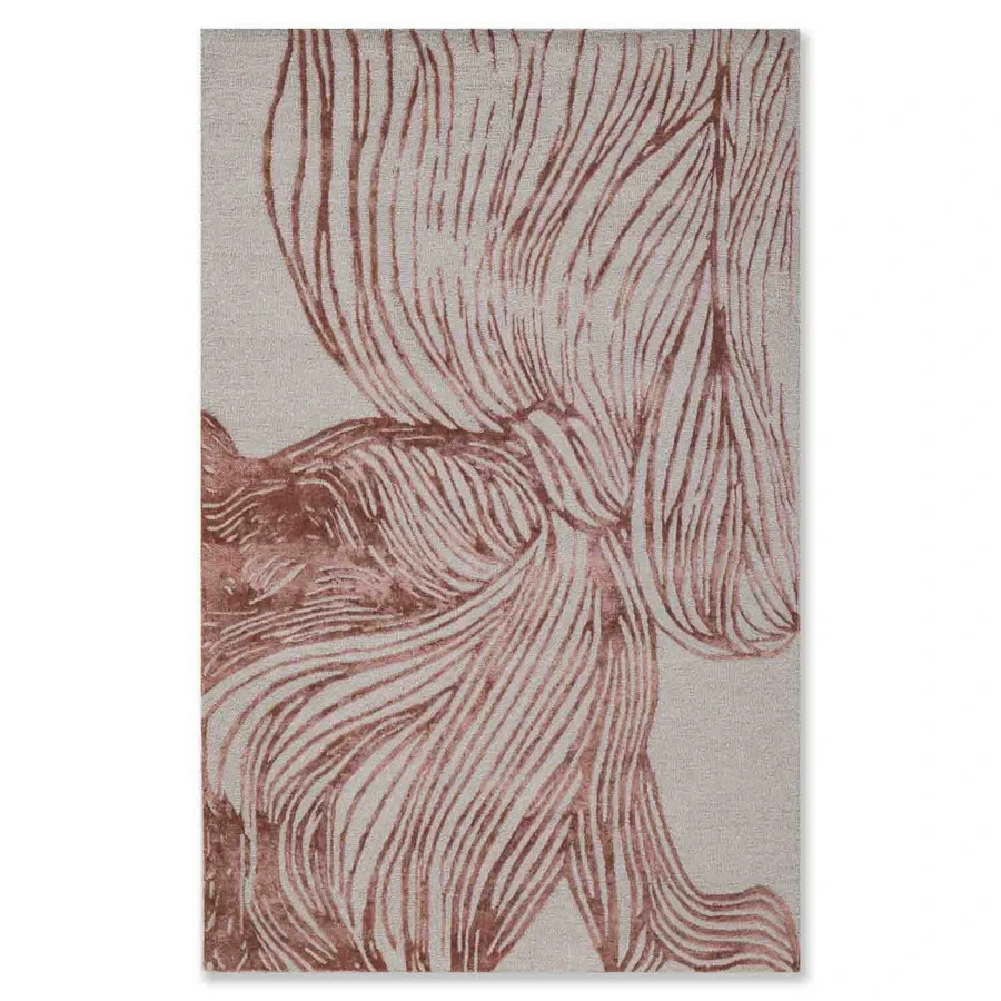 Neu Luxus Handgetuftete Wolle und Viskose Teppich Design Farbe wie Fotos Tepp...