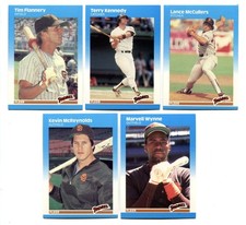 Lot Of (5) 1987 Fleer Baseball Cards - San Diego Padres