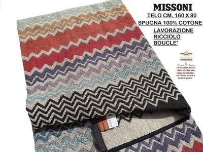 Missoni Sponge Towel, Beach Bath Pool Sauna Etc. 100% Cotton 160 X