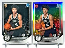 2025-26 Bowman Nolan Traore #BCV-19 Chrome Red Shield & Base RC Lot of 2