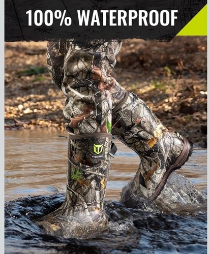 TIDEWE Gummi Jagdstiefel, wasserdicht warm isoliert Camouflage G2m Größe 8 - neu - Bild 3 von 9
