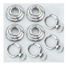 16PCS Metal Spring O Ring Set, Mixed Sizes Round Carabiner Keychain Snap Hook...