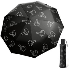 Compact Travel Umbrella, Middle Finger Umbrella, Gag Gifts for Men and