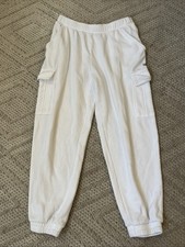 UNIVERSAL THREAD Bright White High Rise Fleece Knit Cargo Jogger Sweat Pants M