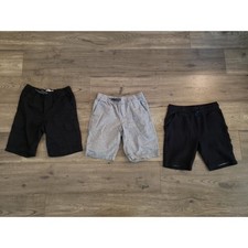 Boys Lot of 3 Old Navy Cargo Bermuda Shorts Drawstring Black Gray Kids 10-12