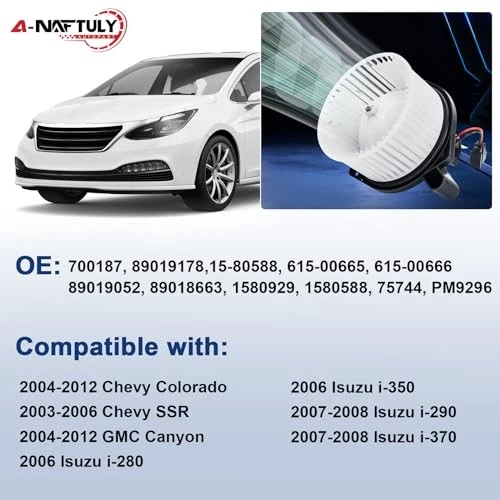 AC Blower Motor Fan for 2004-2012 Chevy Colorado, GMC Canyon, Isuzu i-290/370 - Image 2 of 4