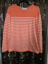 Pura Cashmere Striped Sweater Size Medium