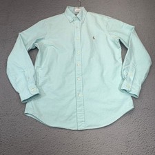 Polo Ralph Lauren Shirt Mens Medium Light Blue Classic Oxford Button Down Preppy