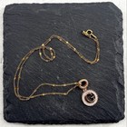 2 Piece 925 Yellow Gold Plated Glass Necklaces Lot 6.3g — photo 3