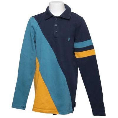 Polarn O. Pyret, Rugby Shirt, Größe: 146/152, Blau/Gelb/Türkis #28d