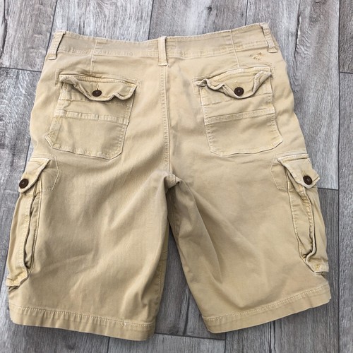 American Eagle längere Länge Cargoshorts Herren 36 x 11" khaki extrem flexibel - Bild 2 von 12