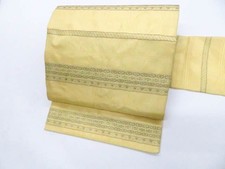 JAPANESE KIMONO BELT NAGOYA OBI YELLOW PURE SILK EE3539