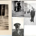 x4 LOT c1940s WWII Navy Officer Army Soldier Uniform Snapshot Photos SF Cute Vtg