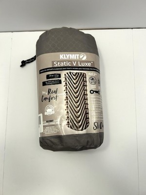 Klymit Static V Luxe Sleeping Pad Extra Wide 30 Inch Gray New In Stuff Sack