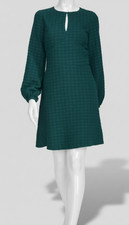 Tommy Hilfiger Women's Green Embossed Houndstooth Knit Dress Size: 8
