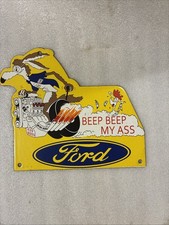 Ford Coyote Roadrunner 429 Boss Beep Beep My Heavy Porcelain Sign Hot Rod Ford Coyote Roadrunner 429 Boss Beep Beep My Heavy Porcelain Sign Hot Rod
