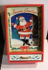 Dancing Santa Christmas Musical Music Box Jingle Bells Retro OTAGIRI As Is.
