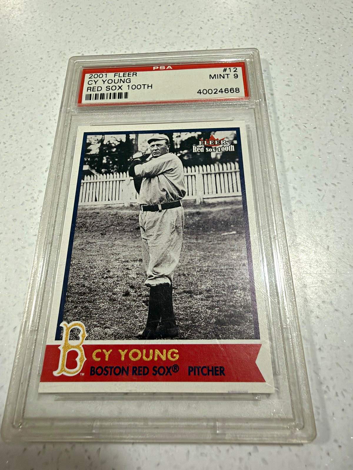 Fleer 2001 Red Sox 100th Cy Young #12 Boston Red Sox PSA 9 Graded