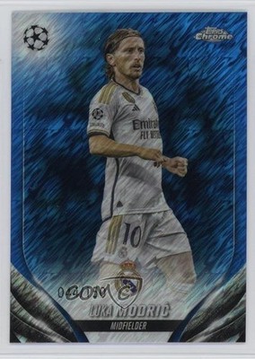 2023 Chrome UEFA Club Competitions Blue Shimmer Refractor /150 Luka Modric 13bp