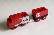 Tomy Santa Fe Diesel Engine Train Toy Red With Carriage Set Tested And Working