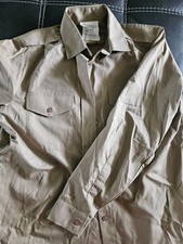 Womens uniform khaki long sleeve shirt epaulets