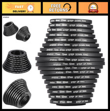 18pcs Step Up/Step Down Lens Filter Adapter Ring Kit 37-82mm for Photography