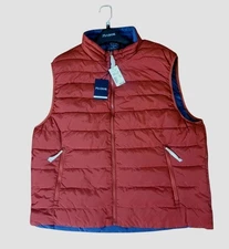 Jos A. Bank Men's Reversible Puffer Vest Red/Blue • XL  NWT  2 in 1  MSRP $89