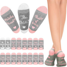 8 Pairs Bridal Sock Gift Bride Bridesmaid Maid of Honor Matron of Honor Gifts Br