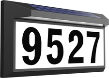 Solar Address Sign, Lighted Address Plaque Outdoor Waterproof, Illuminated Addre