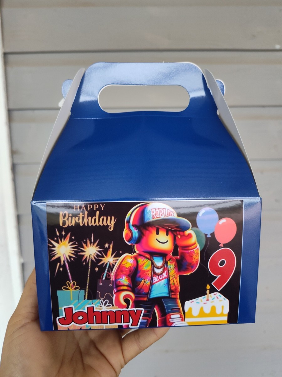 ROBLOX party favor treat box personalized Set of 12 birthday box