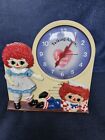 Working Raggedy Ann Andy Wind-Up Talking Alarm Clock, Tics & Talks.