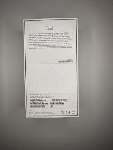 Apple iPhone 6 16 GB Space Gray A1549 Original Empty Box ONLY - Picture 2 of 4