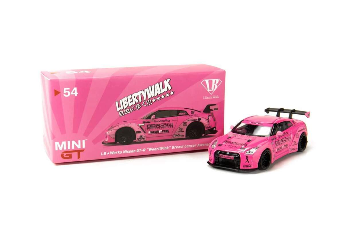 MINI GT 54 LB Works Nissan GT-R WearItPink Breast Cancer MINI GT 54 LB Works Nissan GT-R WearItPink Breast Cancer